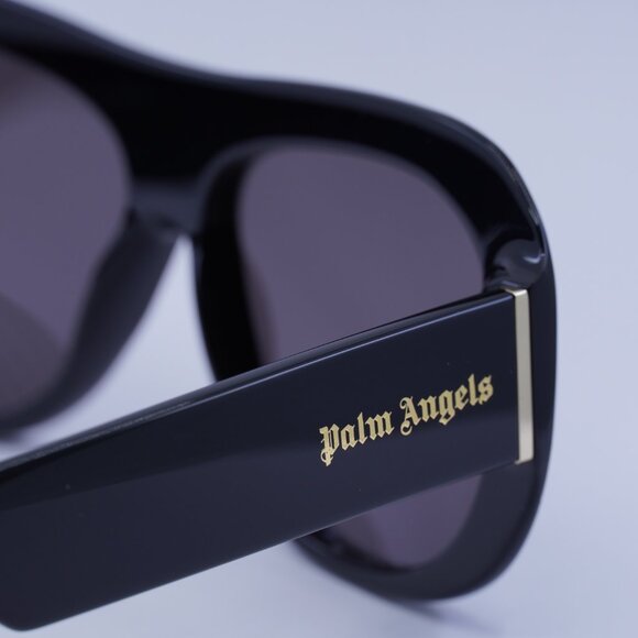 Palm Angels PERI103 ELFIN 1007 Sunglasses Black Aviator Frame, Grey Lenses - Picture 8 of 9